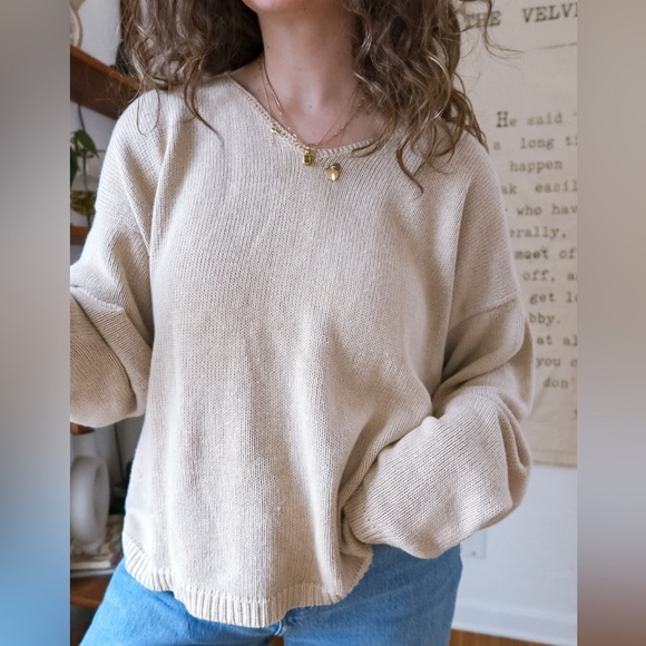 Christopher & Banks Ramie/Cotton Sweater | large - Picture 2 of 3